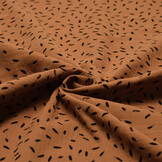 Hydrofiel Stof Kleine Veertjes Brique