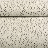 Double Gauze Fabric Little Feathers Off-White