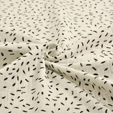 Double Gauze Fabric Little Feathers Off-White