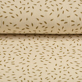 Double Gauze Fabric Little Feathers Naturel