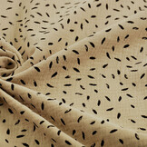 Double Gauze Fabric Little Feathers Sand