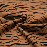 Double Gauze Fabric Zebraprint Brique