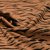 Double Gauze Fabric Zebraprint Brique