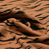 Double Gauze Fabric Zebraprint Brique