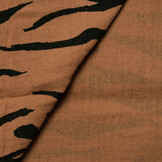Double Gauze Fabric Zebraprint Brique