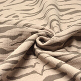 Double Gauze Fabric Zebraprint Grey