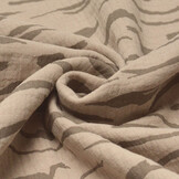 Double Gauze Fabric Zebraprint Grey