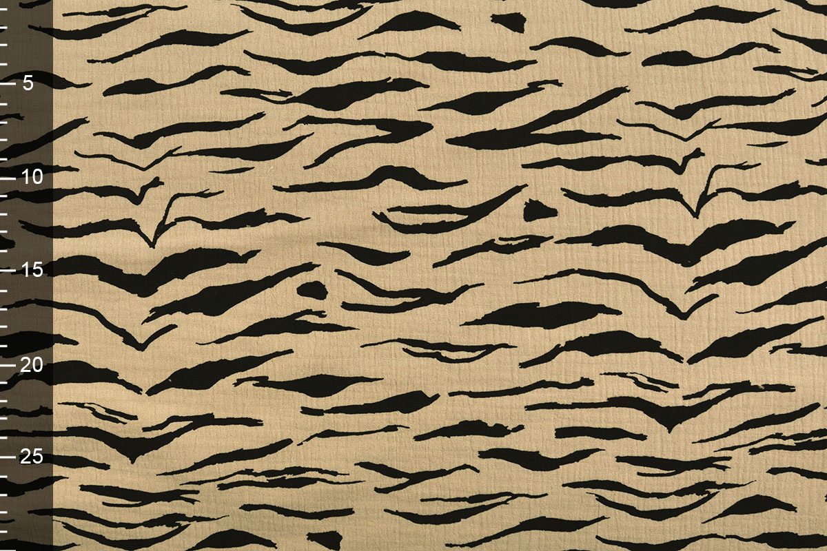 Double Gauze Fabric Zebraprint Sand