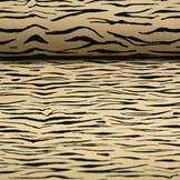 Hydrofiel Stof Zebraprint Zand