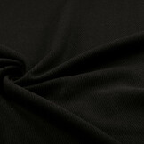 Woven Wool Coat Ribbed Fabric Black