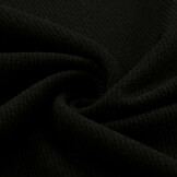 Woven Wool Coat Ribbed Fabric Black