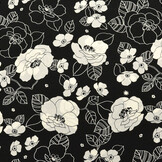 Cupro Fabric Printed Tyambo Black