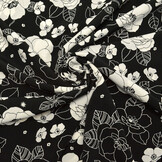 Cupro Fabric Printed Tyambo Black