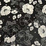 Cupro Fabric Printed Tyambo Black