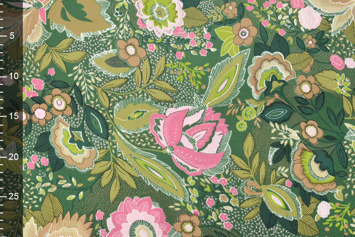 Crepe Printed Alango Green