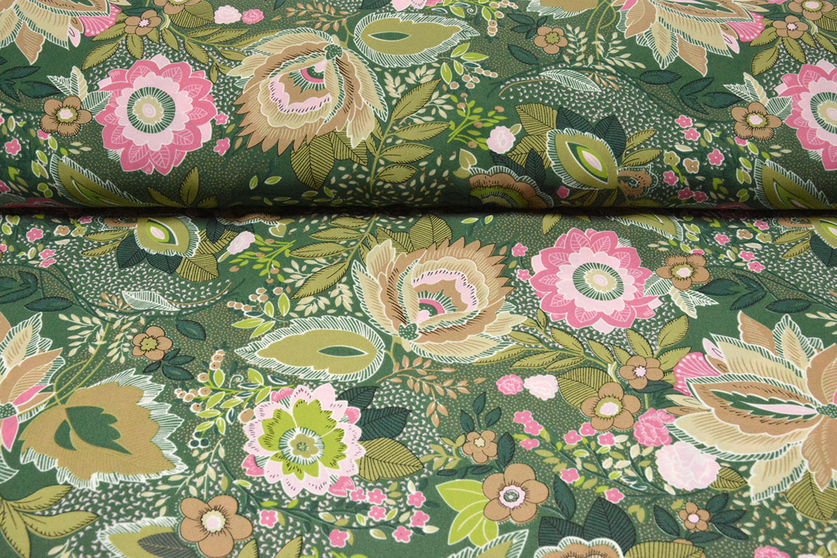 Crepe Printed Alango Green