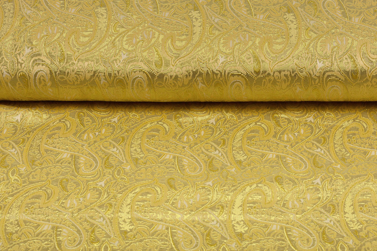 Brokaat Mogau Geel Goud