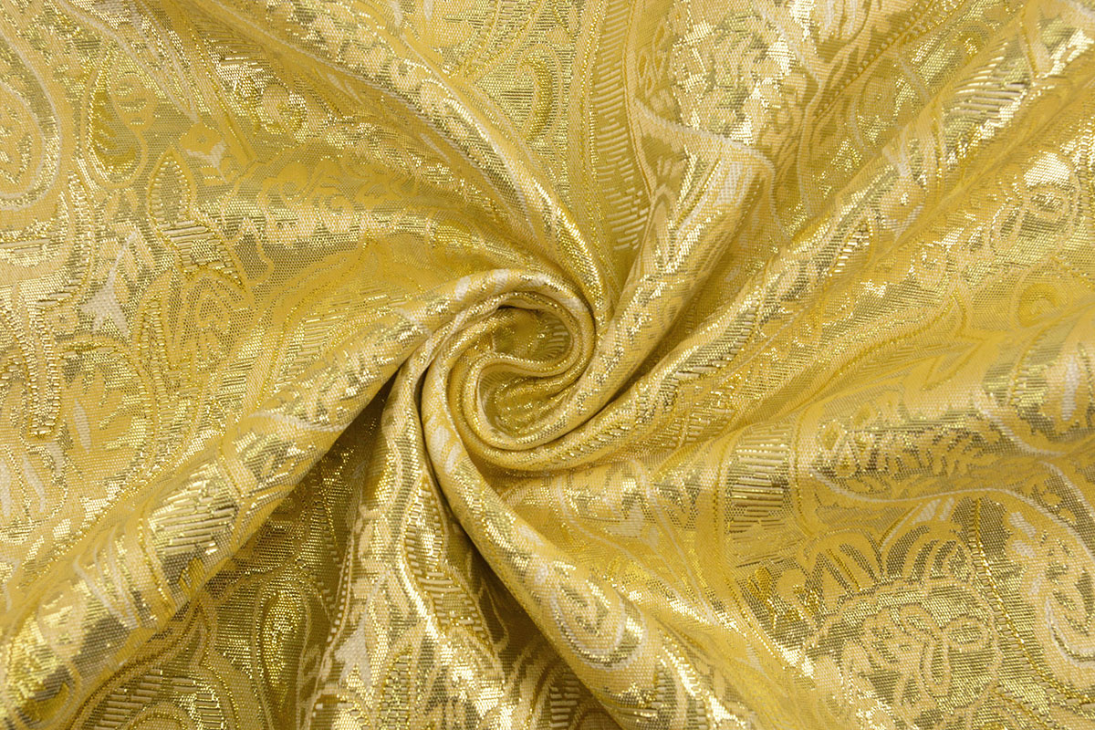 Brokaat Mogau Geel Goud