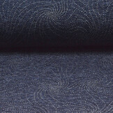 Jersey Silver Drop Sparkle Marine Blau Melange