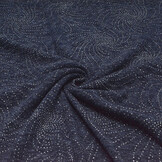 Jersey Silver Drop Sparkle Navy Blue Melange