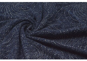 Jersey Silver Drop Sparkle Navy Blue Melange