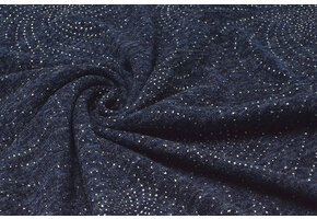 Jersey Silver Drop  Sparkle Marine Blau Melange