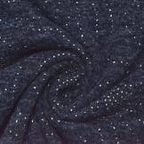 Jersey Silver Drop Sparkle Navy Blue Melange