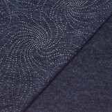 Jersey Silver Drop Sparkle Navy Blue Melange