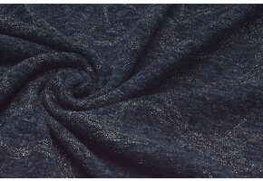 Jersey Silver Drop Twinkle Navy Blue Melange