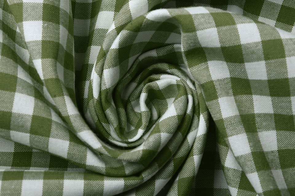 Bauern Karo 8 mm Moosgrün