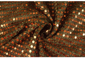 Sequins on Lurex Rust brique