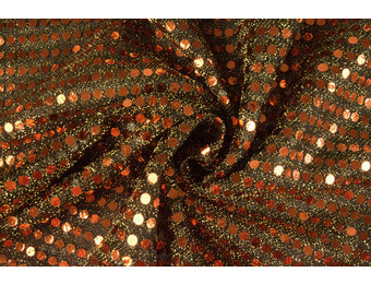 Pailletten op Lurex Roest brique