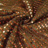 Sequins on Lurex Rust brique