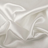 Krepp-Satin SeidenWeiß