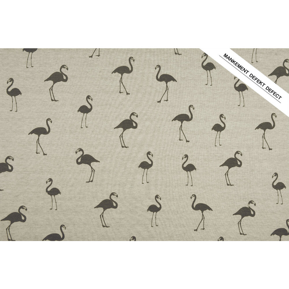Jersey Flamingos Sweatstoff Flamingo Baumwoll Doubleface Jersey