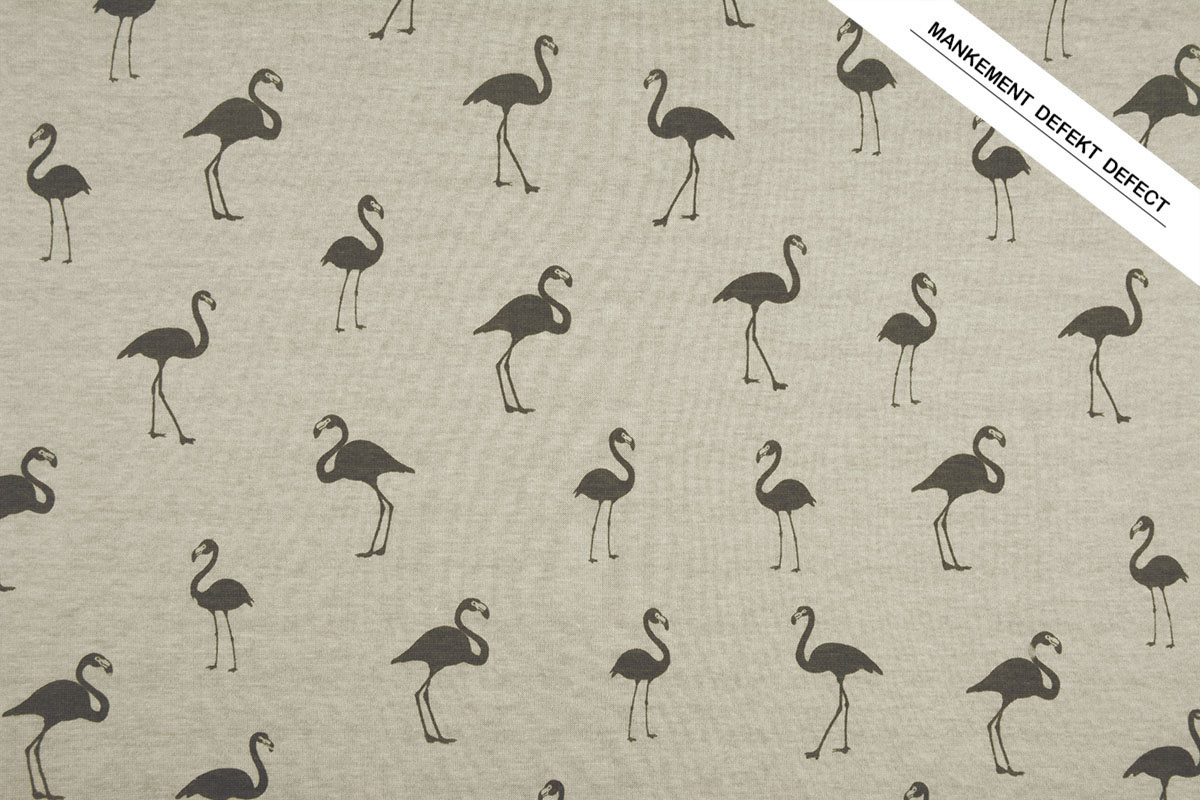 Sweatstoff Alpenfleece Flamingo Grau YES Fabrics