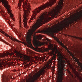 Reversibler Paillettenstoff Rot-Schwarz