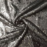 Reversible Sequin Fabric Black-Silver