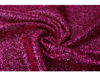 Gestricktes Glitzer Metallic Fuchsie