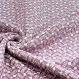 Woven Woolen Fabric ZigZag Check Lilac