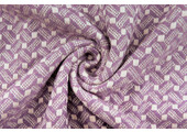 Woven Woolen Fabric ZigZag Check Lilac