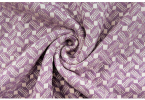 Woven Woolen Fabric ZigZag Check Lilac