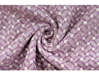 Woven Woolen Fabric ZigZag Check Lilac