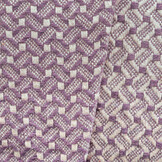 Woven Woolen Fabric ZigZag Check Lilac