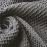 Waffle Pique Fabric Grey