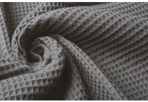 Waffle Pique Fabric Grey