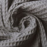 Waffle Pique Fabric Grey