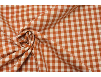 Gingham Check 8 mm Orange-Brique