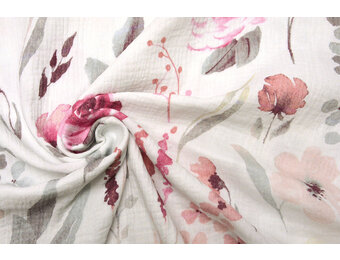 Hydrofiel Stof Bloemen Senna