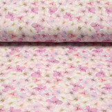 Baumwoll Musselin Stoff Blumen Violetta